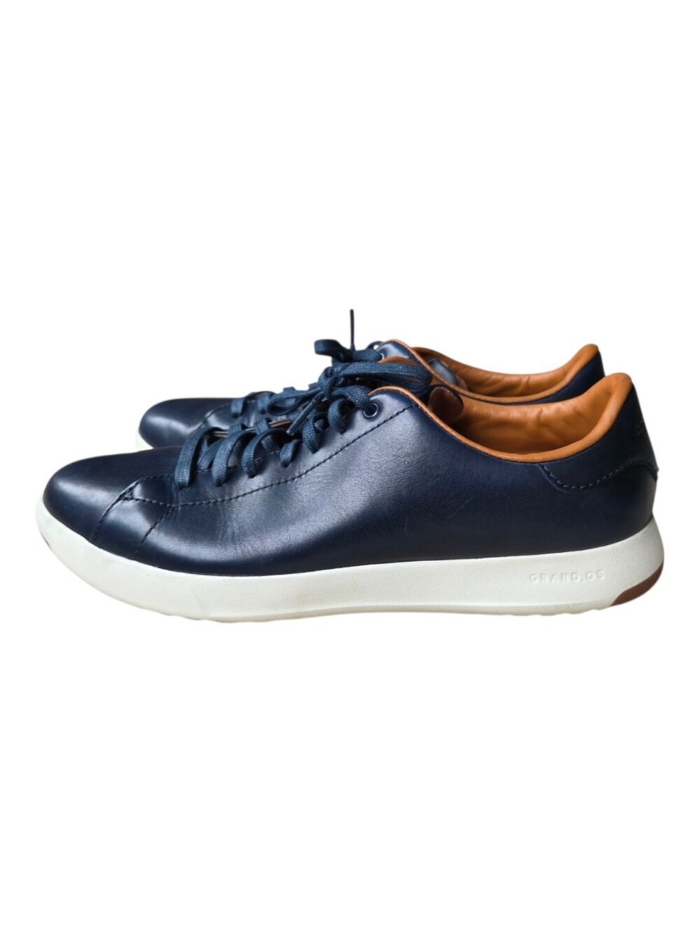 Cole Haan GrandPro Shoes Mens Blue Leather Sneakers Shoes Size 10